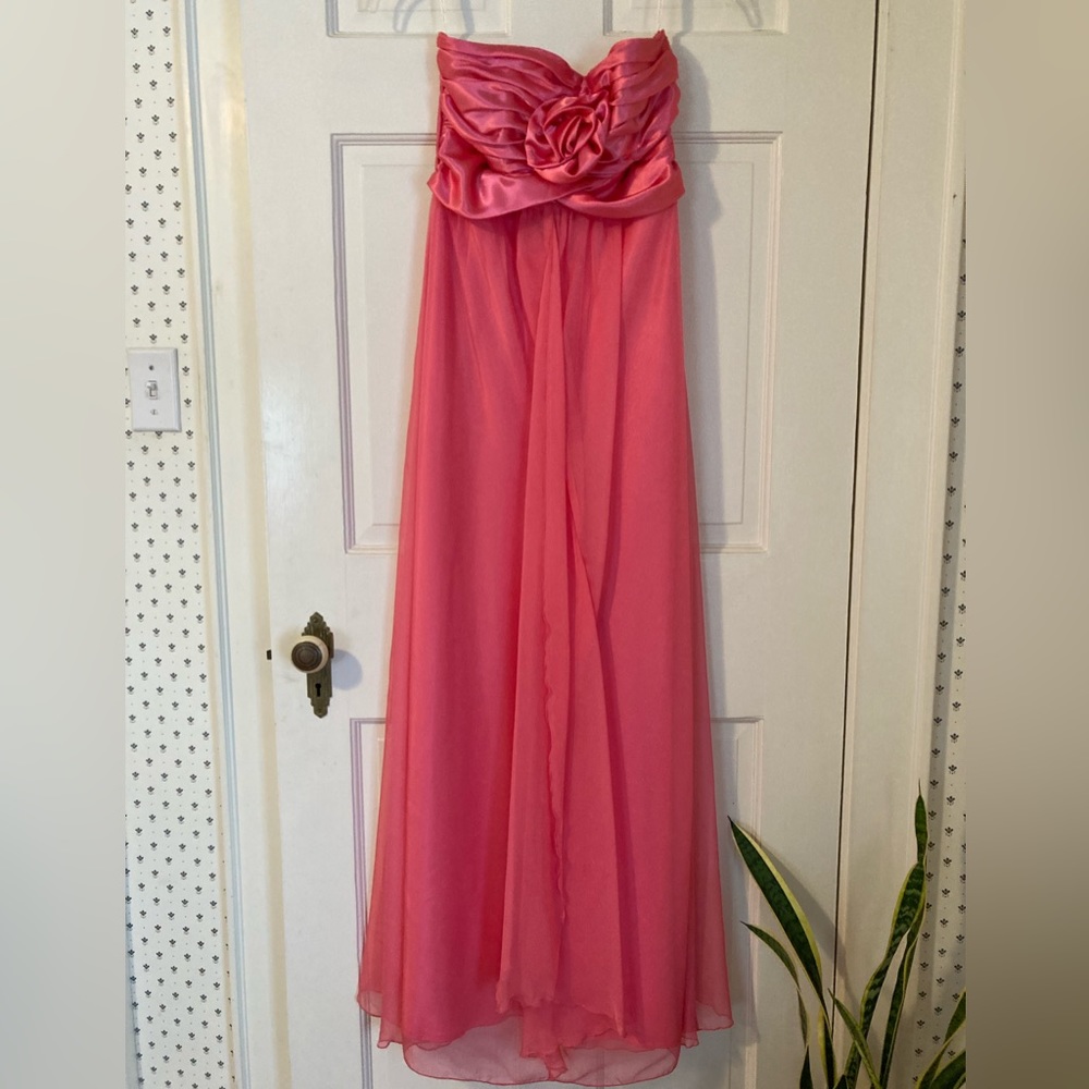 Jessica McClintock Strapless Long Pink Dress Size 4